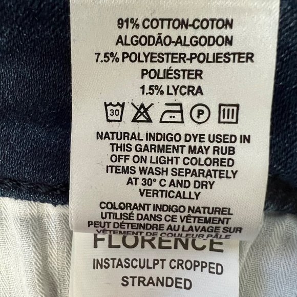 DL1961 Womens Florence Skinny Mid Rise Crop Instasculpt Jeans Stranded size 26 - Picture 13 of 15